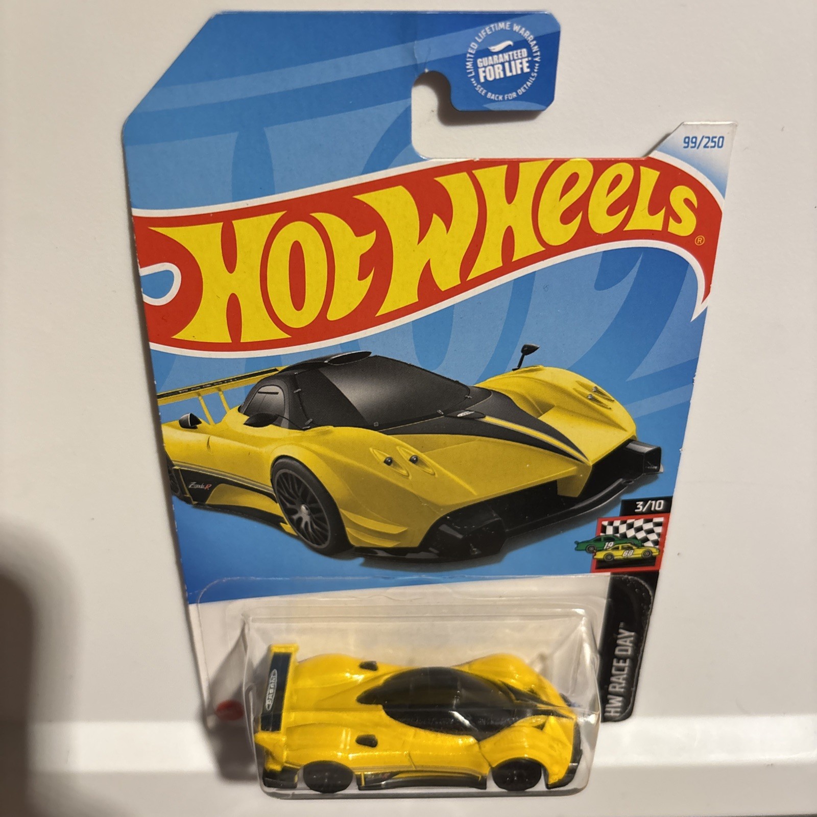 Pagani Zonda R #99 Yellow Race Day 3/10 2024 Hot Wheels