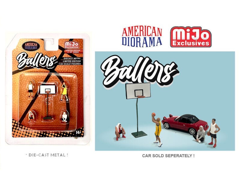 AMERICAN DIORAMA 1/64 DIECAST MODEL FIGURES SET BALLERS AD-76516