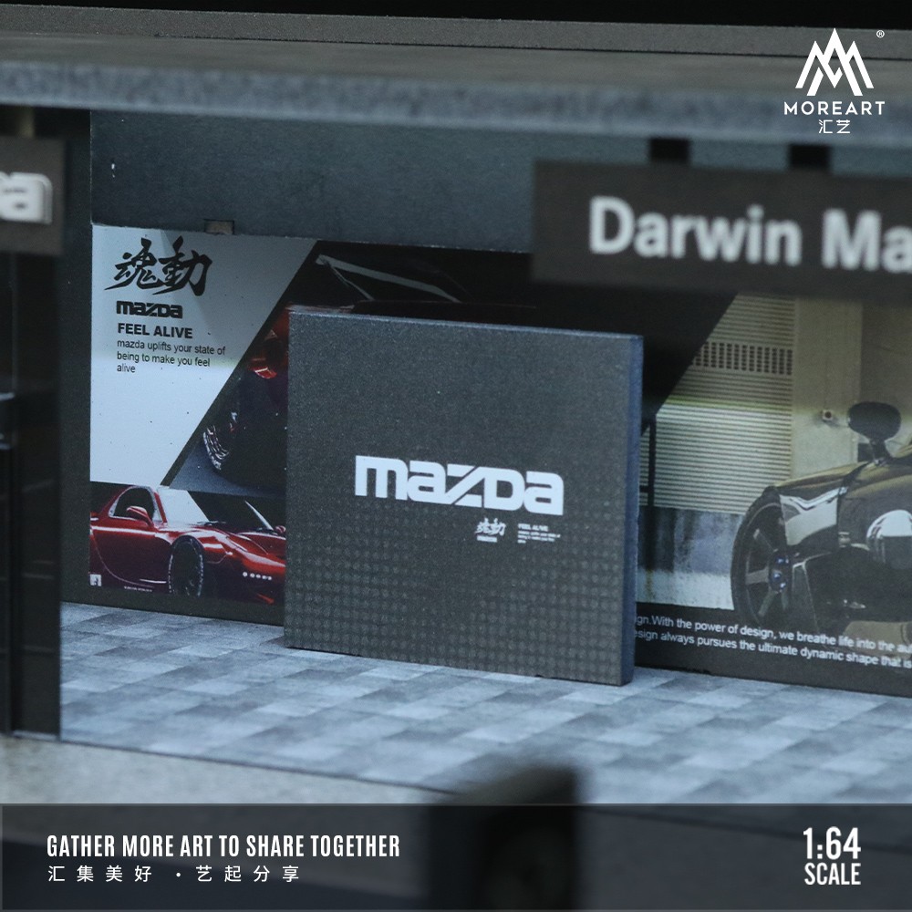 Diorama 1/64 Diecast Garage Model LED Lighting Showroom Scene Parking Lot Model