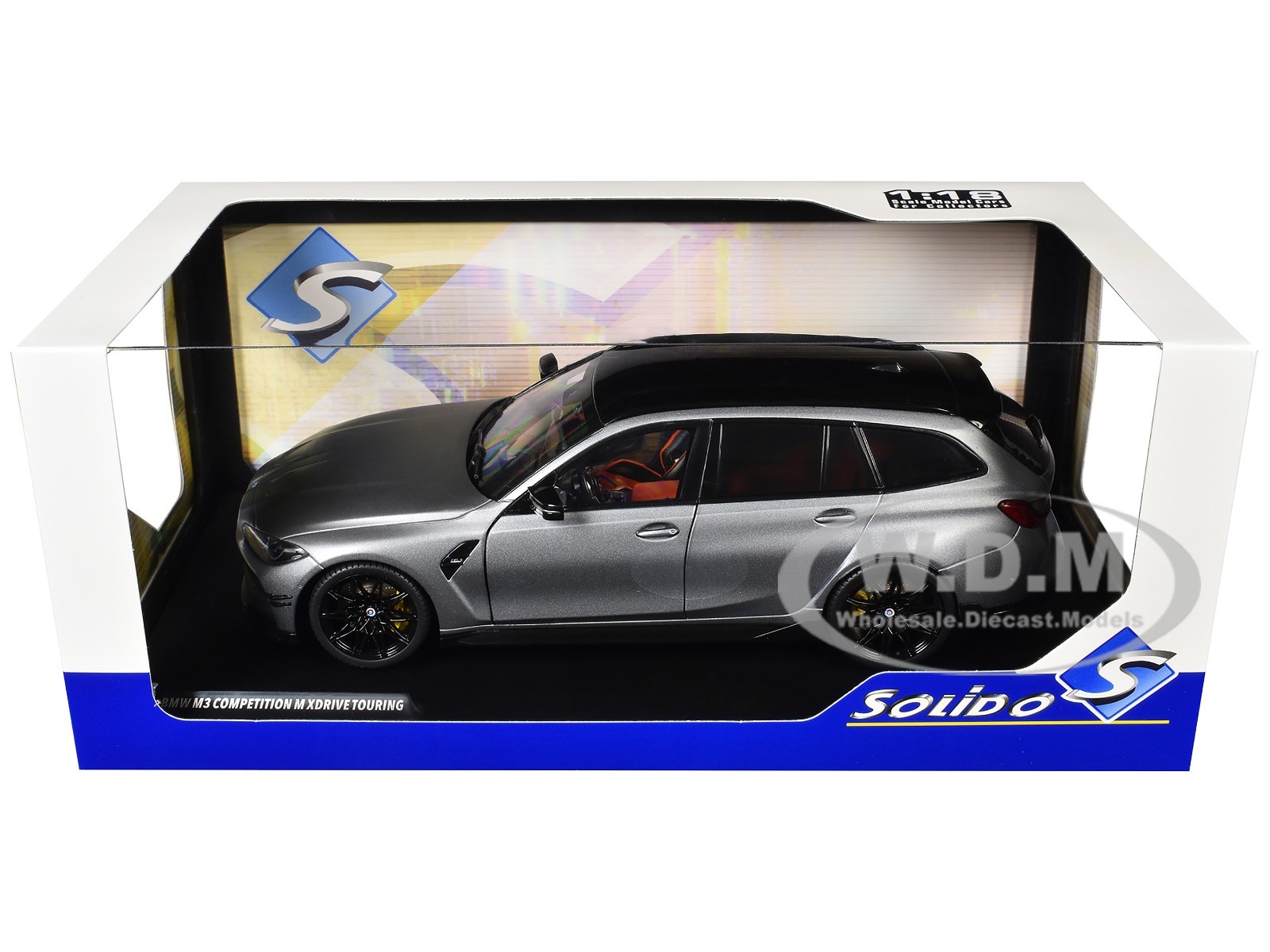 2024 BMW M3 COMPETITION M XDRIVE TOURING FROZEN GRAY 1/18 BY SOLIDO S1813702