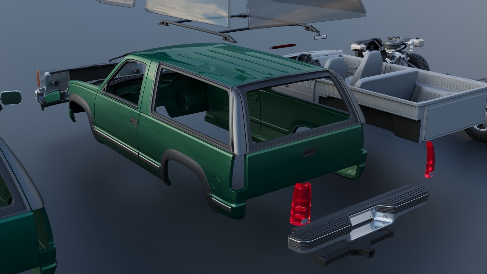 3d printed GMC Yukon 2 Door 1992 model car collectible replica