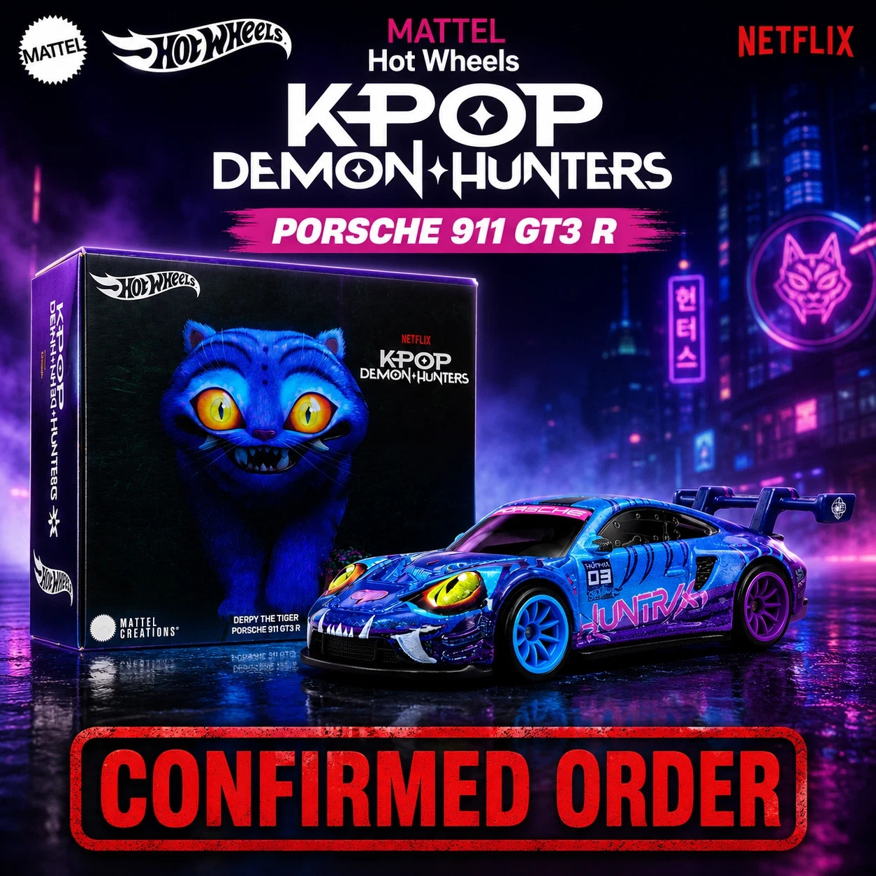 SDCC 2026 Hot Wheels KPop Demon Hunters Porsche 911 GT3 R (992) *PRESALE*