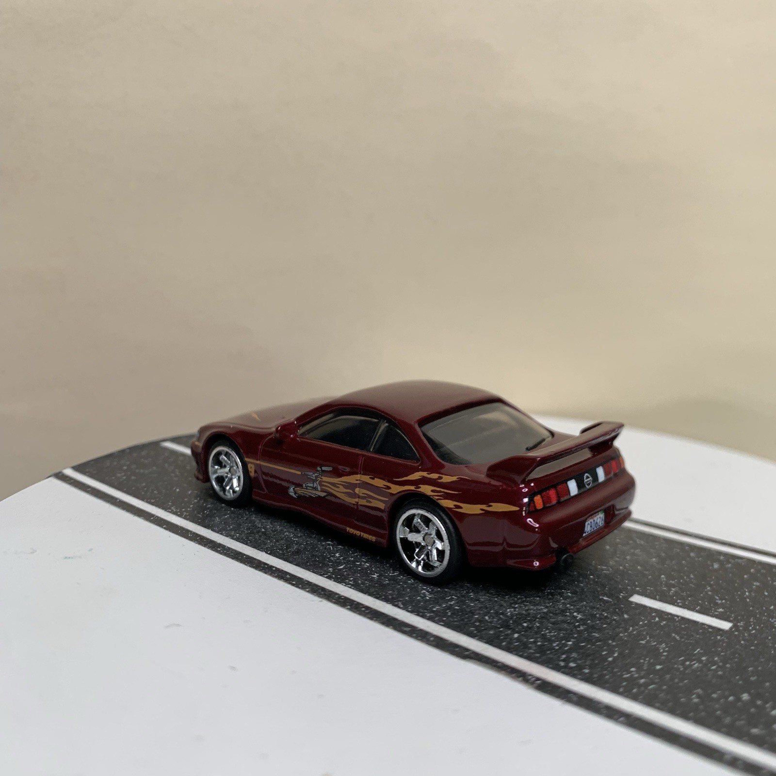 Hot Wheels Premium Fast & Furious 1997 Nissan 240SX S14 Dark Red w/6 Spoke NM
