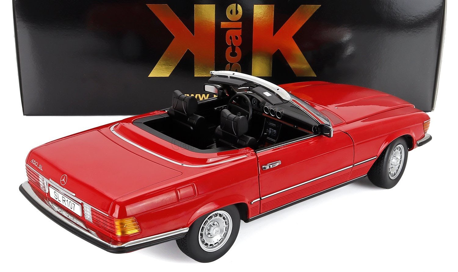 KK SCALE MODELS Mercedes 450 SL R107 European Version 1985 Red 1/12 Scale New!
