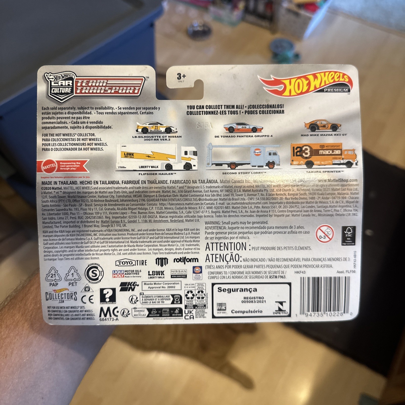 Hot Wheels Gulf De Tomaso Pantera Gruppo Second Story Lorry Truck Team Transport