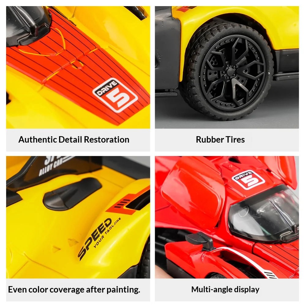 1:32 Porsche 963 alloy racing car model simulation sound and light suitable