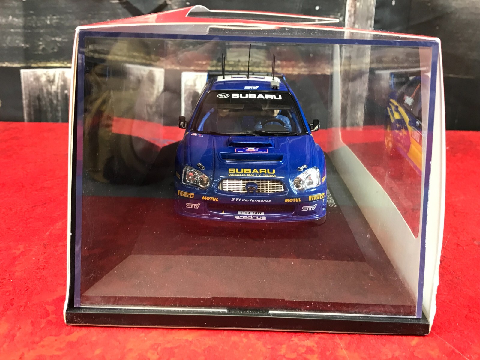 NEW IN BOX Diecast Car Autoart Slot Racing BLUE 2004 SUBARU IMPREZA WRC 1:24