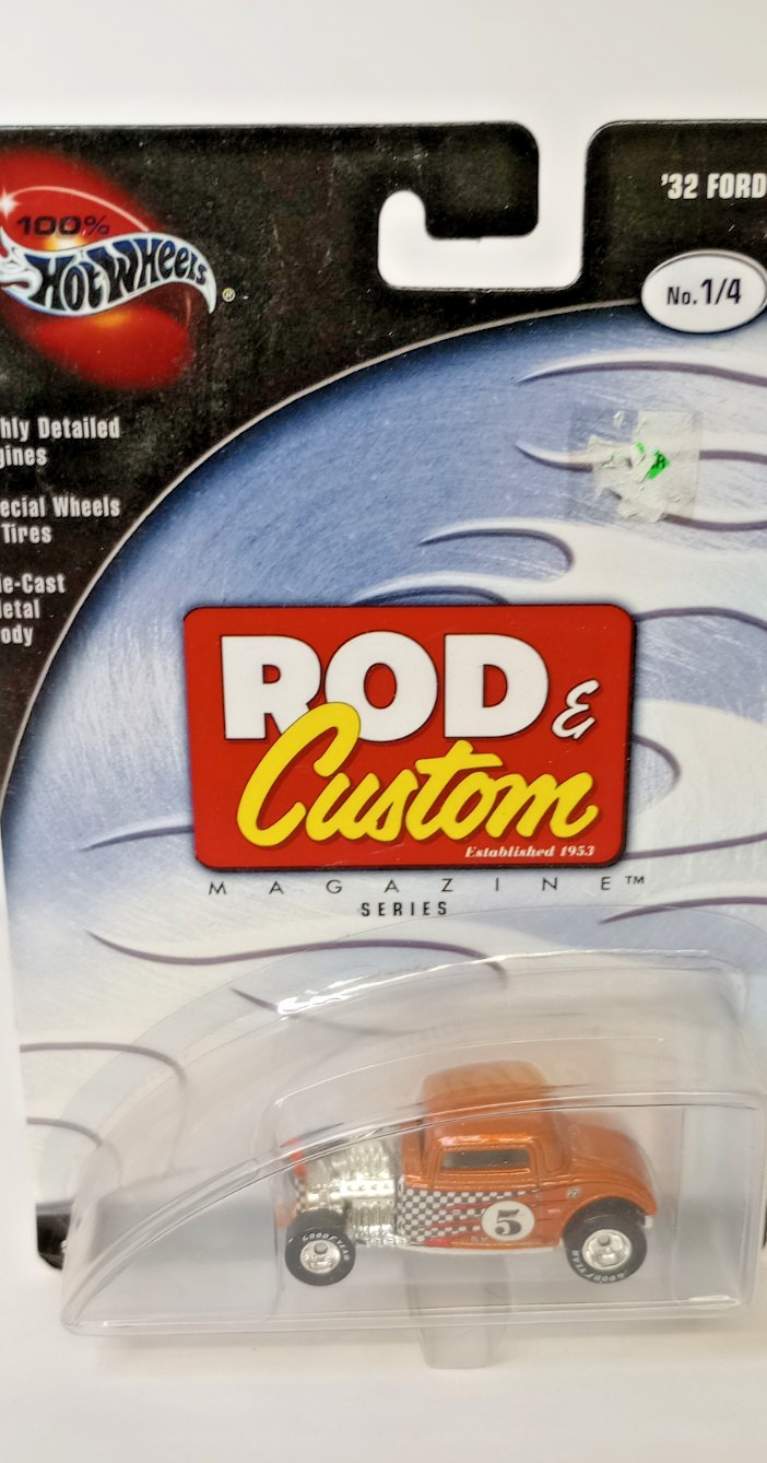 2002 Hot Wheels ROD & CUSTOM MAGAZINE ’32 FORD #5 ~ Orange / Copper ~ NEW SEALED