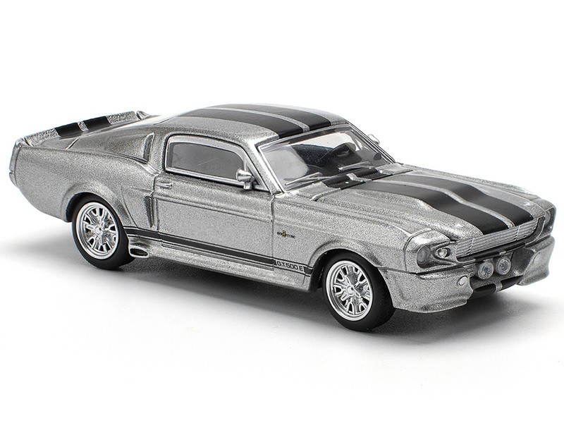 SHELBY MUSTANG GT500 GRAY 1/64 DIECAST MODEL CAR BY POP RACE PR640195