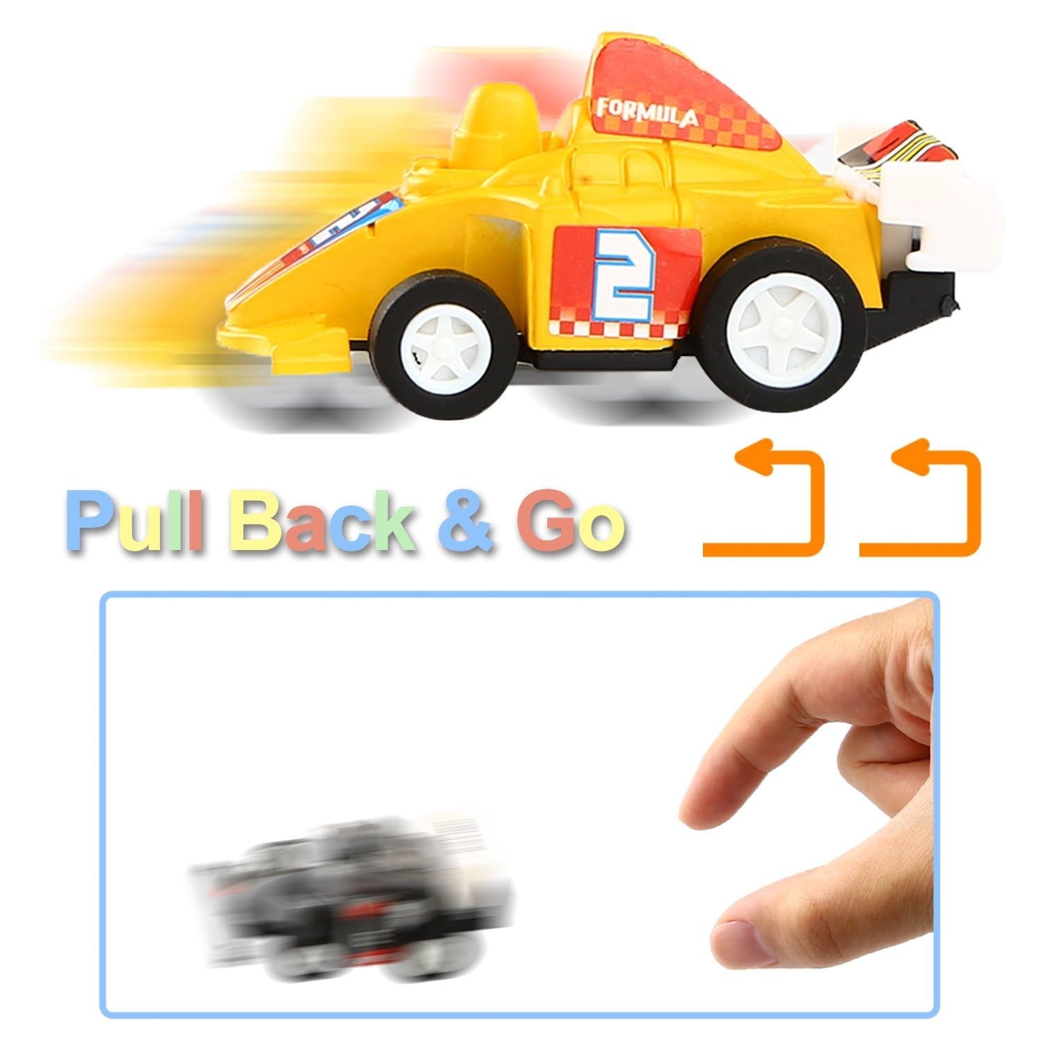 Yeonha Toys 12 Pack Pull Back Cars Construction Vehicles Race Car Toy Kids Toddl