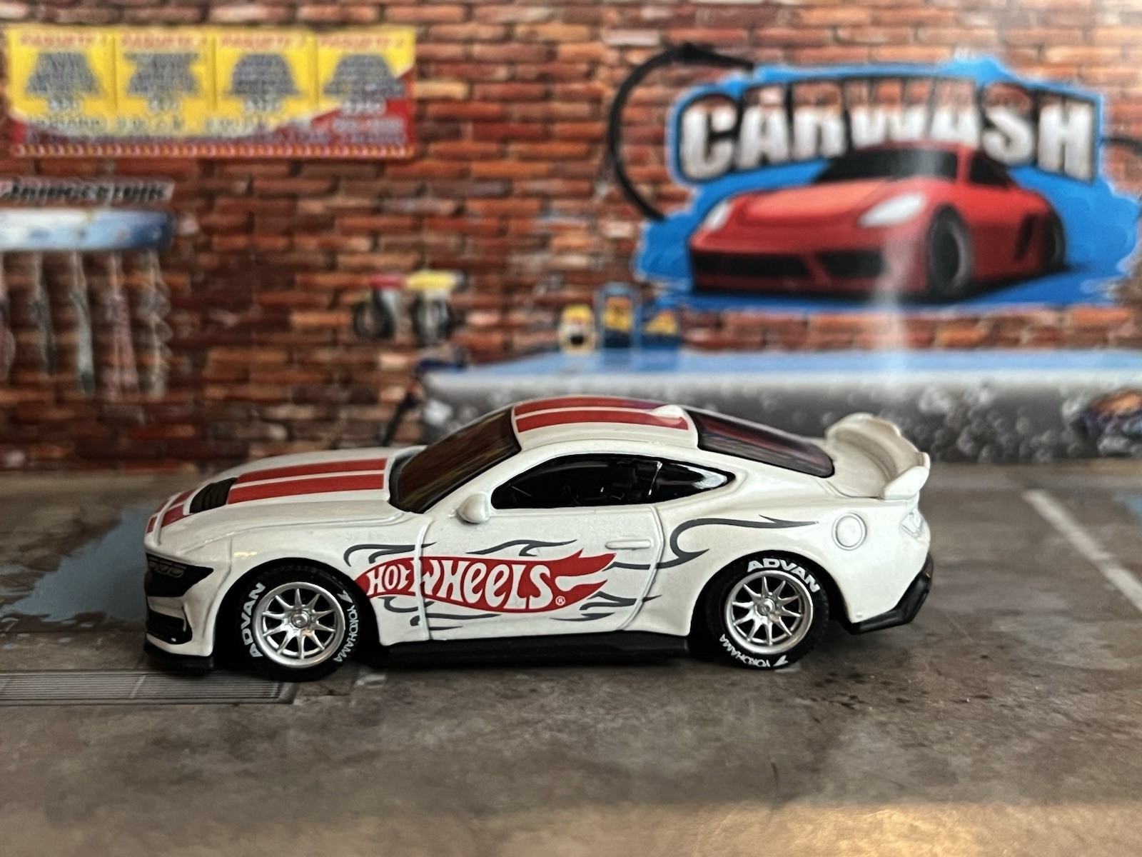 Hot Wheels White Ford Mustang Dark Horse – CUSTOM WHEEL SWAP Real Riders
