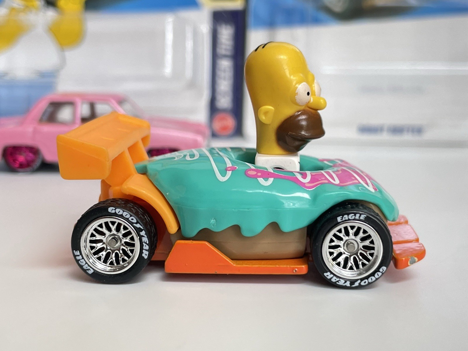 Hot Wheels The Simpsons Family Car + Homer Donut Drifter – CUSTOM WHEEL SWAP