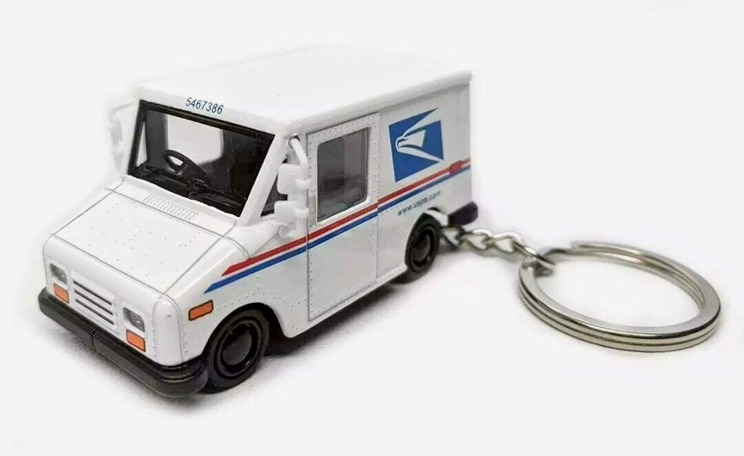 2PCS 2.5” USPS LLV Postal Service Mail Delivery Truck 1:72 Keychain