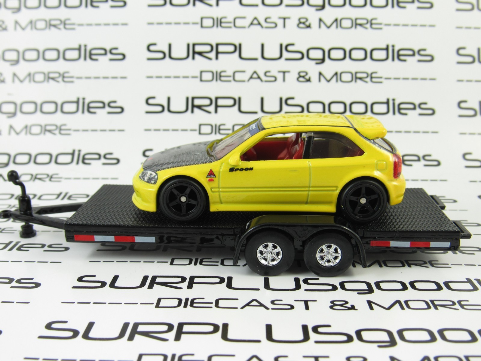 Hot Wheels LOOSE Track Day: Spoon Sports 1999 HONDA CIVIC Type-R (EK9) w/Trailer