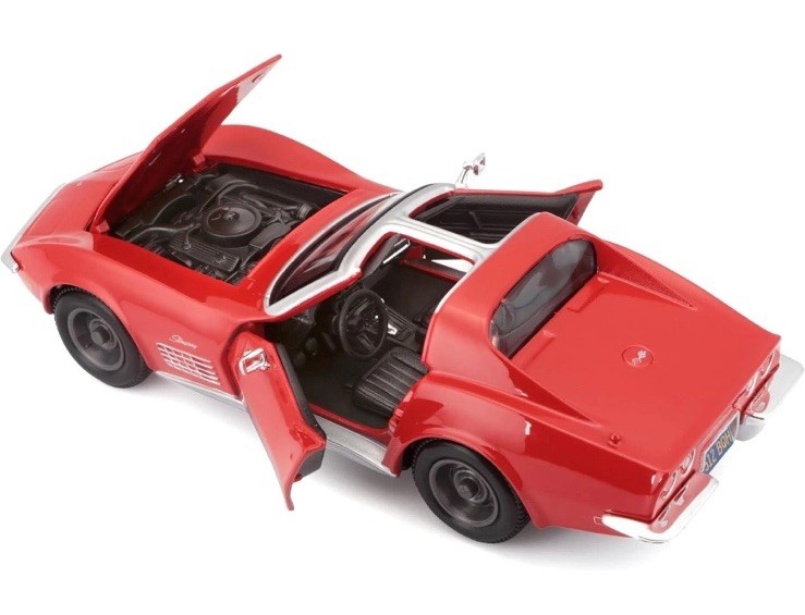 1970 CHEVROLET CORVETTE RED 1/24 DIECAST MODEL CAR BY MAISTO 31202