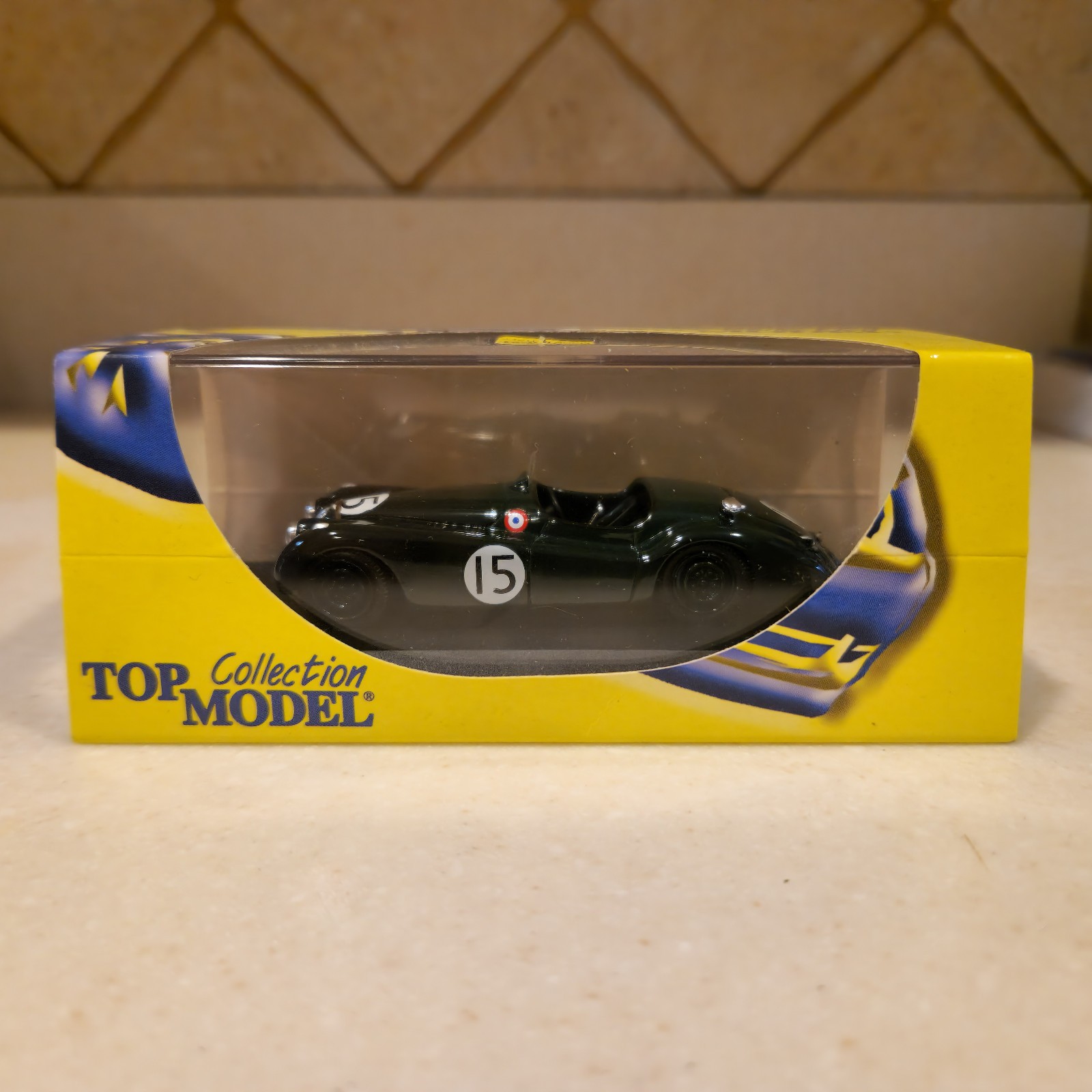 1:43 Top Model Collection 1950 Jaguar XK 120, Le Mans 1950 #15 BRG