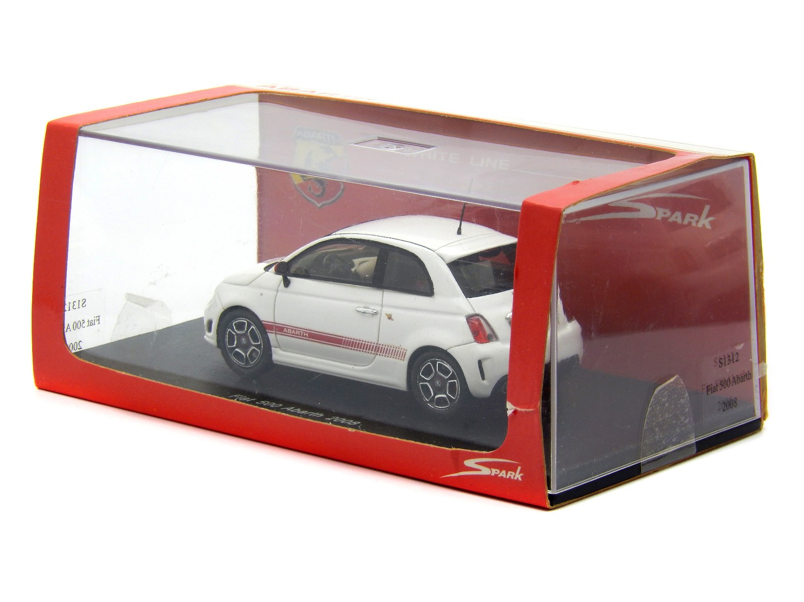 1/43 Fiat 500 Abarth 2008 White Spark Models Resin Scale Model S1342 Rare