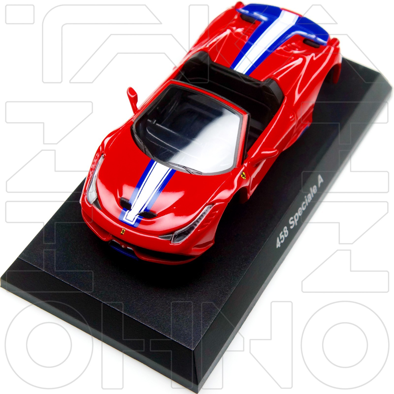 Ferrari 458 Speciale A KYOSHO 1:64 COLLECTION 12 Rosso Corsa Red + Black Rim NIB
