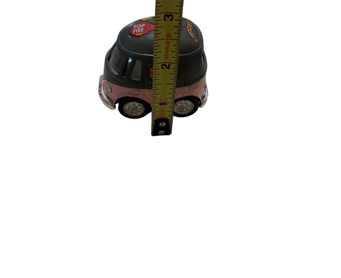 Vtg VW Volkswagon Beetle Flower Power Diecast 3.5” Pullback Car Kintoy