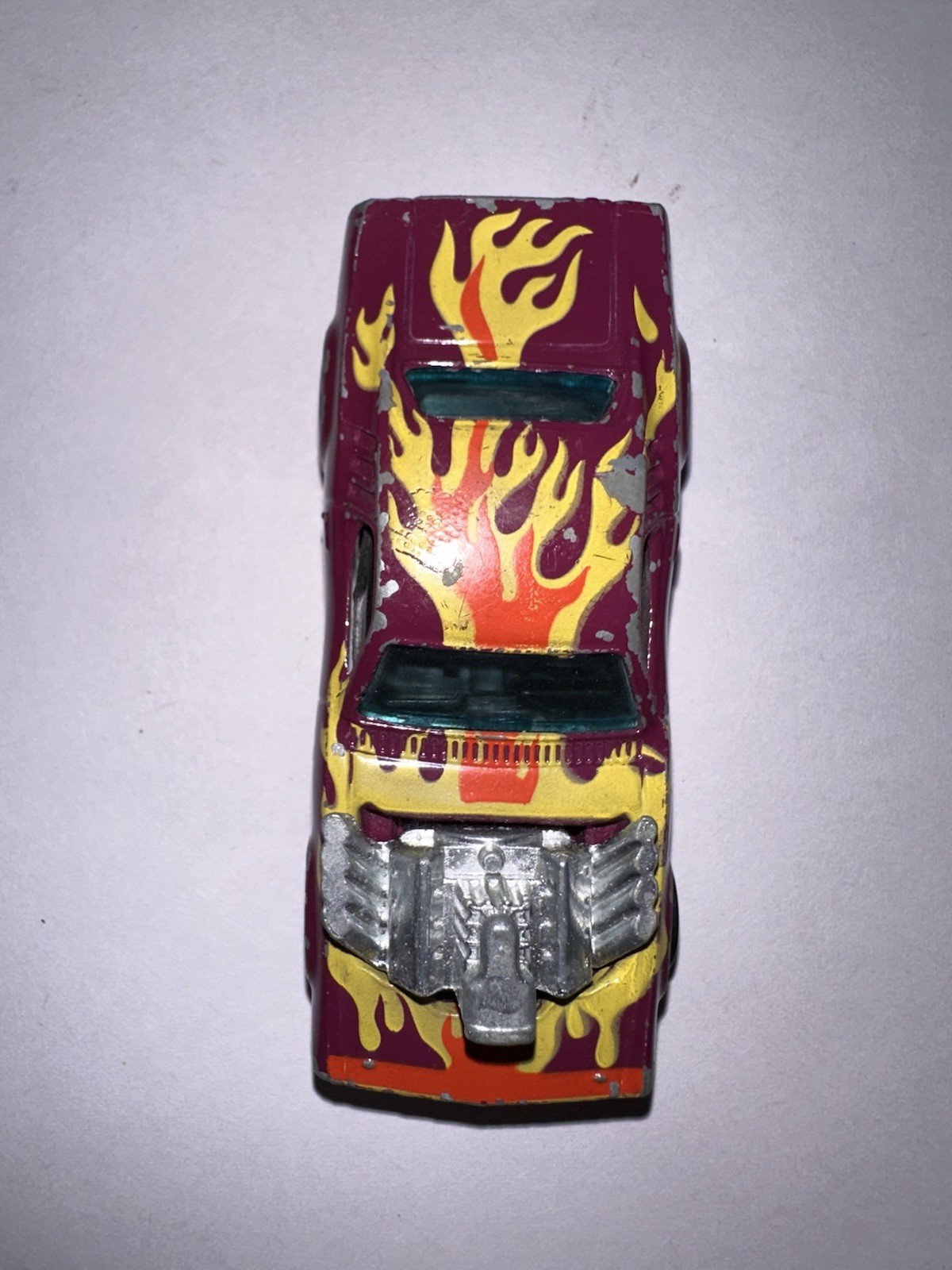1974 Hot Wheels Redline Rodger Dodger Purple Flames Hong Kong Vintage