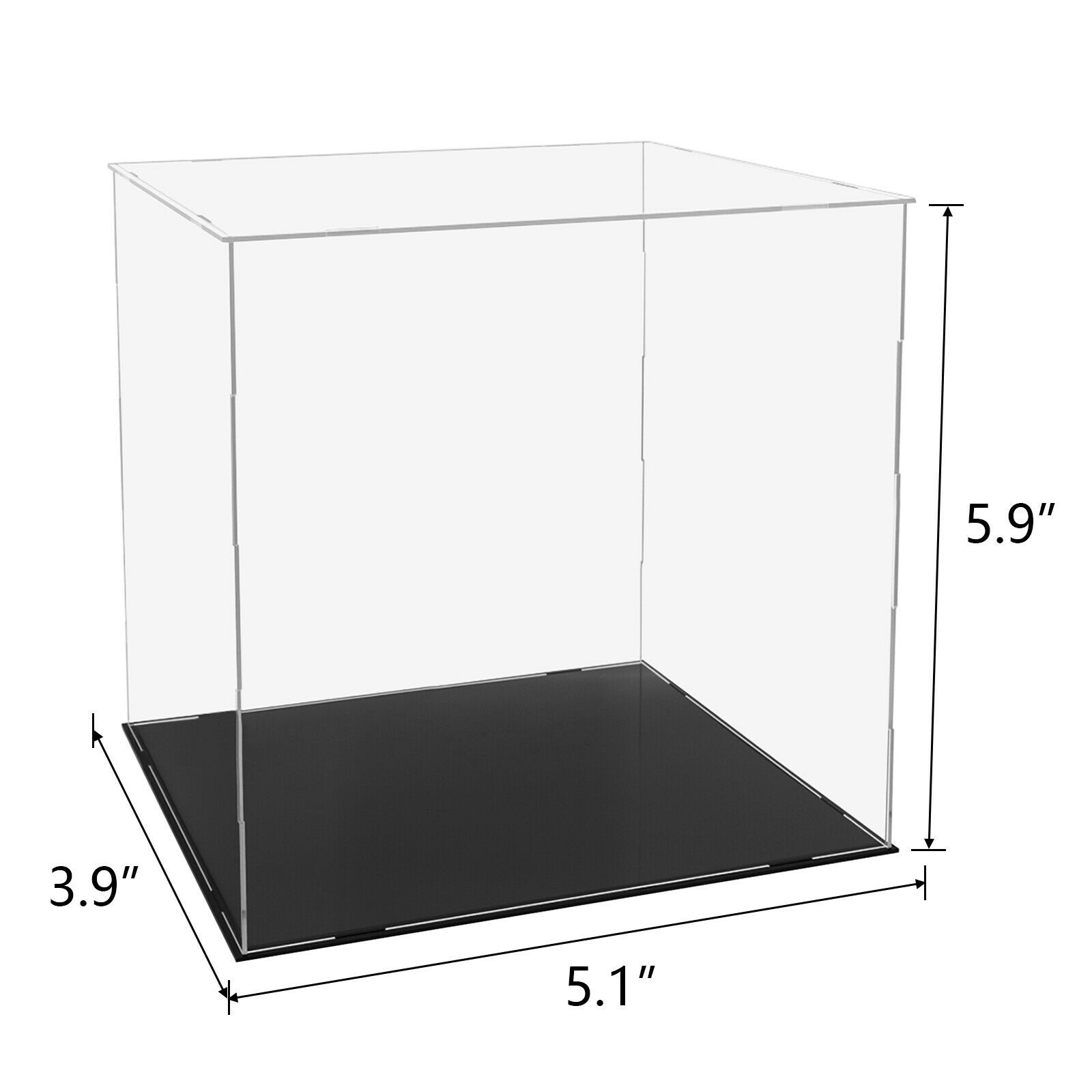 Acrylic Display Case Clear Plastic Box Dustproof Protection Showcase Stand