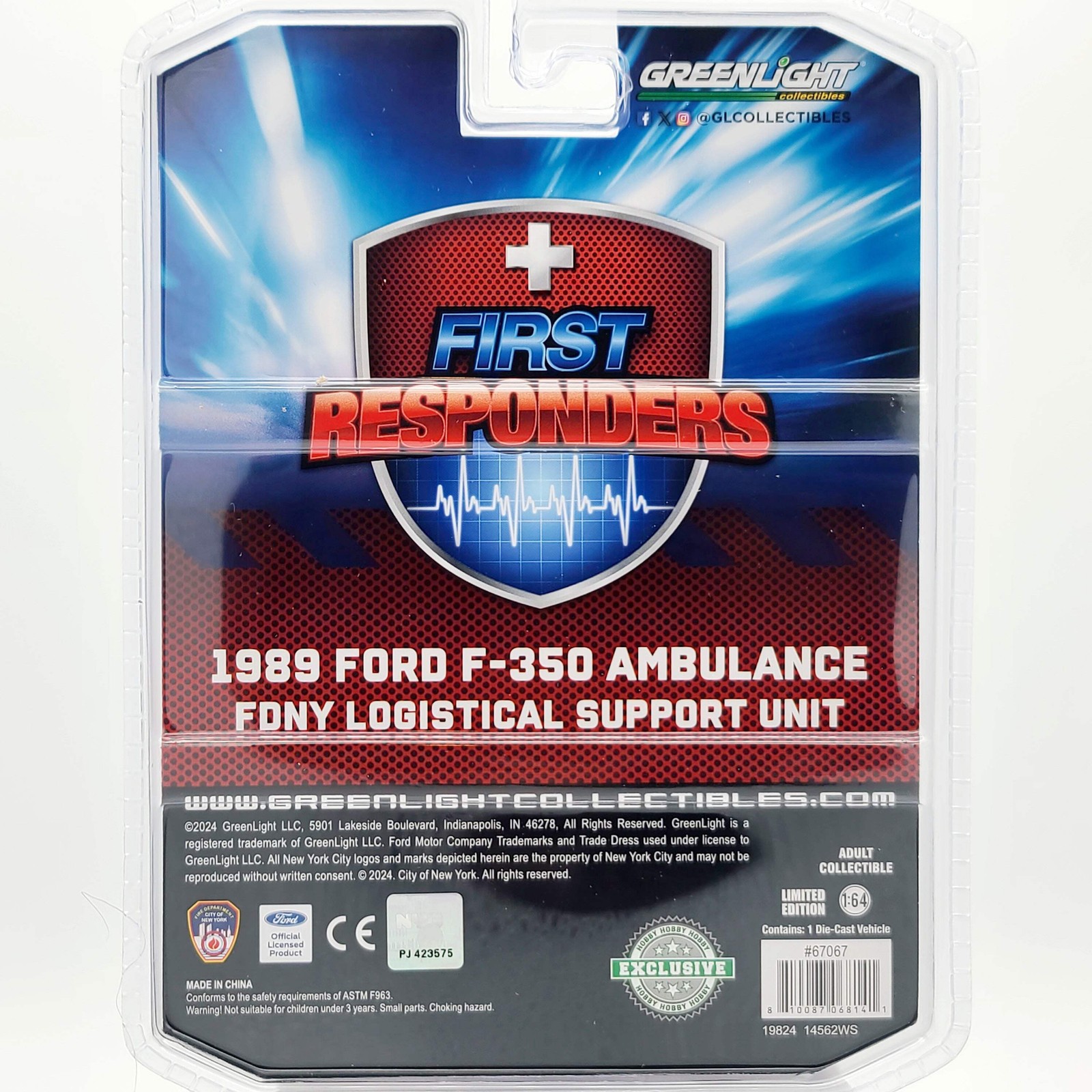 GreenLight ’89 Ford F-350 Ambulance “New York Fire Dept.” (2025 Hobby Exclusive)