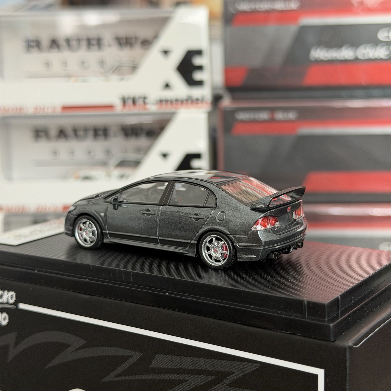 HONDA CIVIC FD2 MUGEN POWER HOOD COMES OFF 1/64 DIECAST CAR BY MICRO TURBO MT