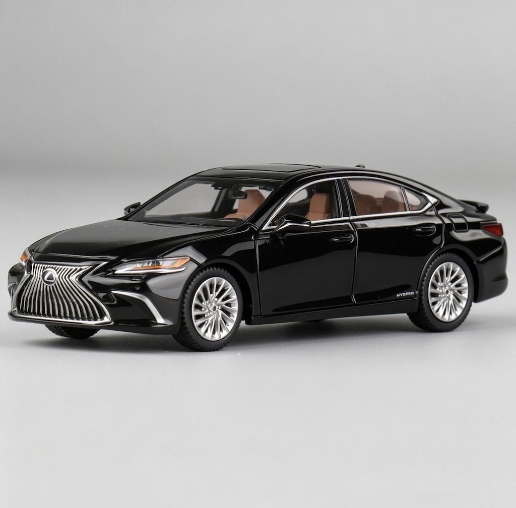 JKM 1:64 Black ES300h Luxury Sedan Sports Model Diecast Display Car