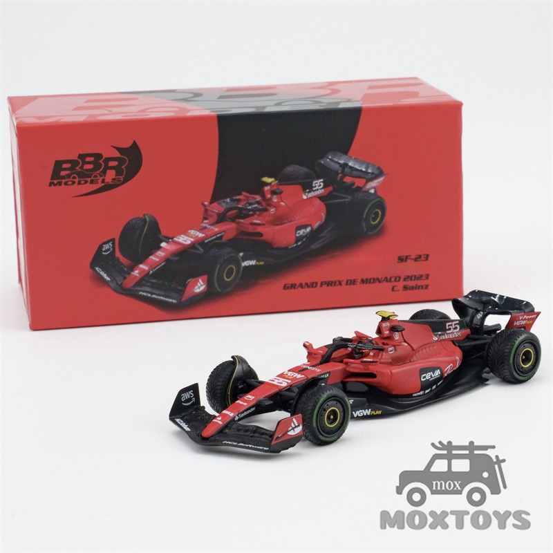 BBR 1:64 SF23 #16#55 C. Leclerc 2023 Monaco GP Diecast Model Car