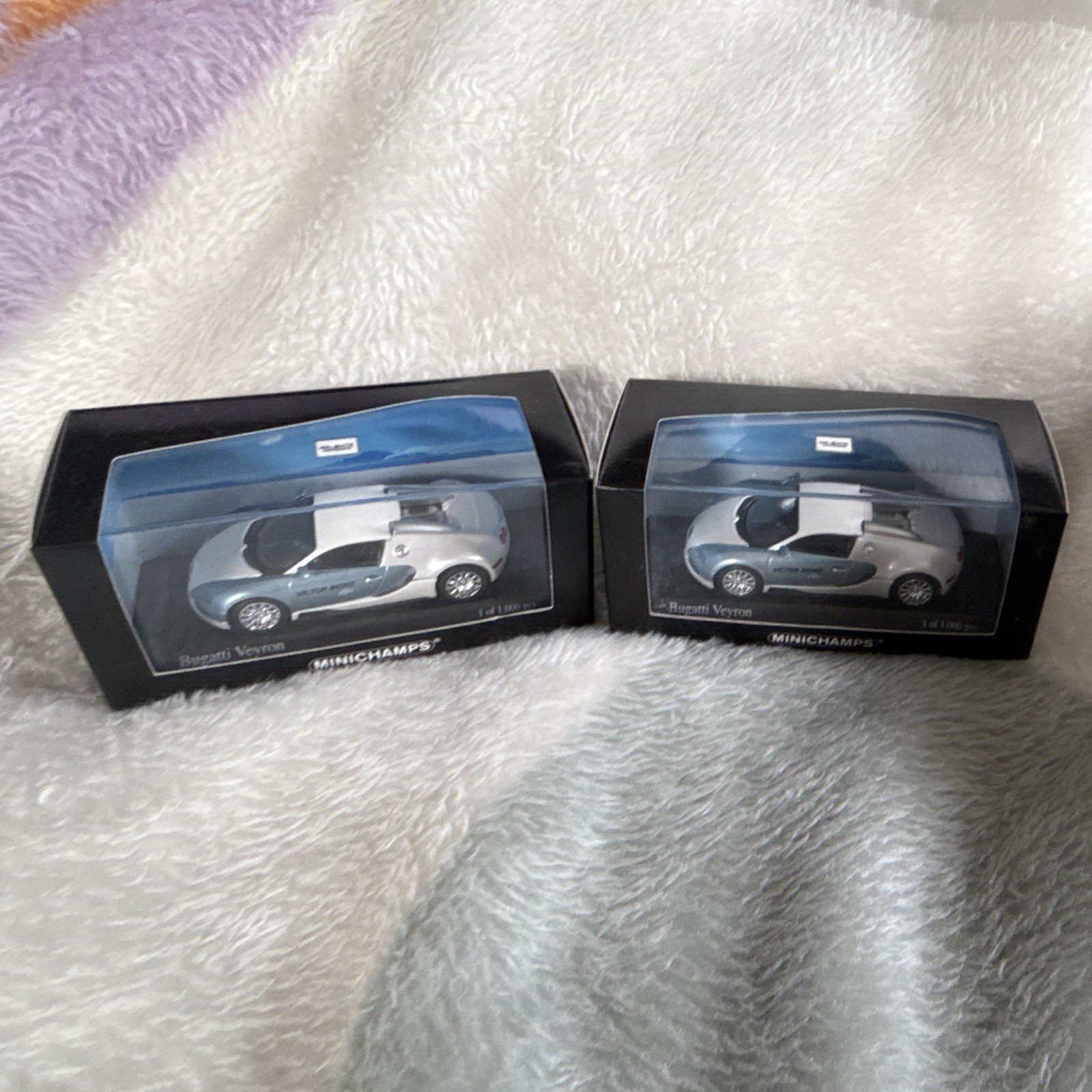 2 Bugatti Veyron MINICHAMPS Limited Edition #1/1000 Pcs