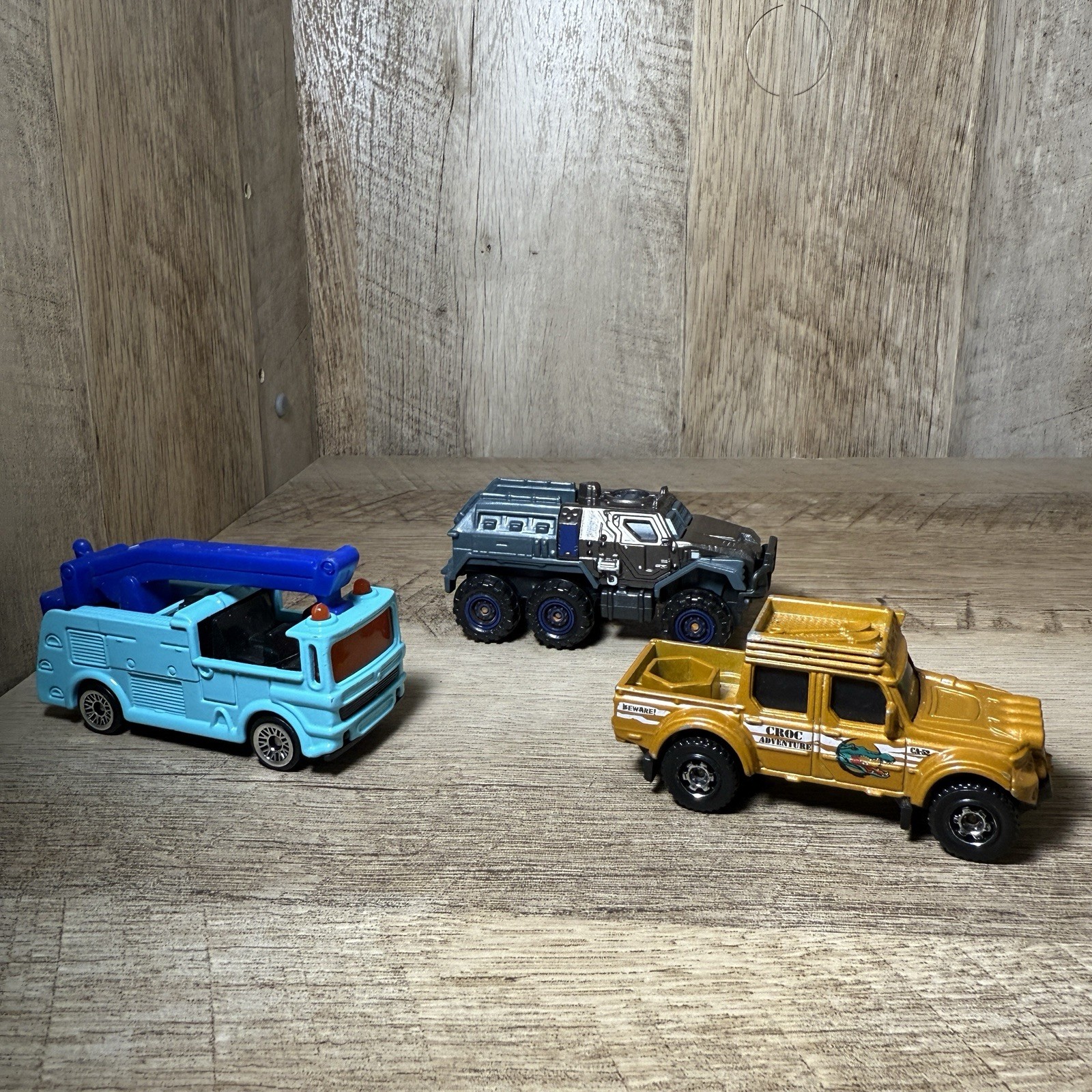 2002 Matchbox McD Fire Truck – 2008 Swamp Raider – 2017 Jurassic World Dominion