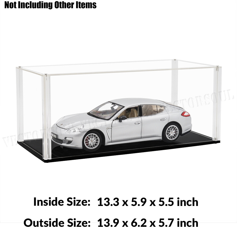 Sliding Door Acrylic Display Case Dustproof Box Action Figure 1/18 Diecast Large
