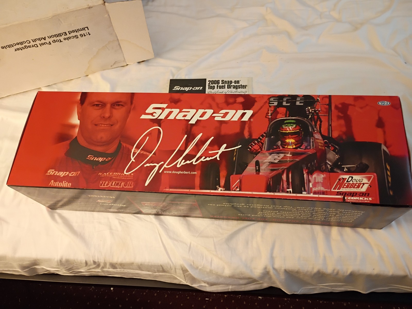 Doug Herbert’s 1:16 Scale Die Cast Top Fuel Dragster Snap-On Milestone NHRA Huge