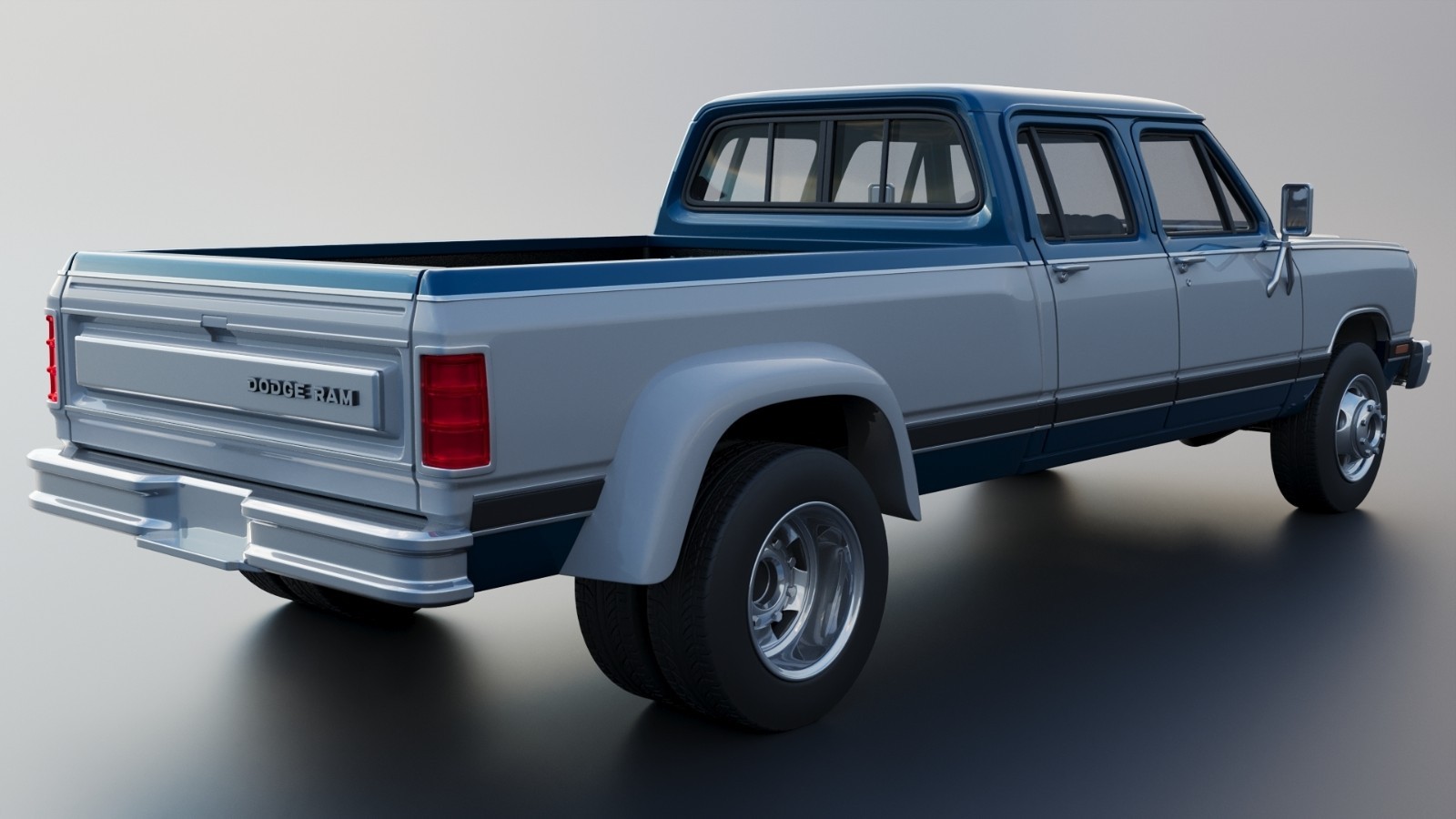 3d printed Dodge Ram W350 Crew Cab Dually 1983 model car collectible replica