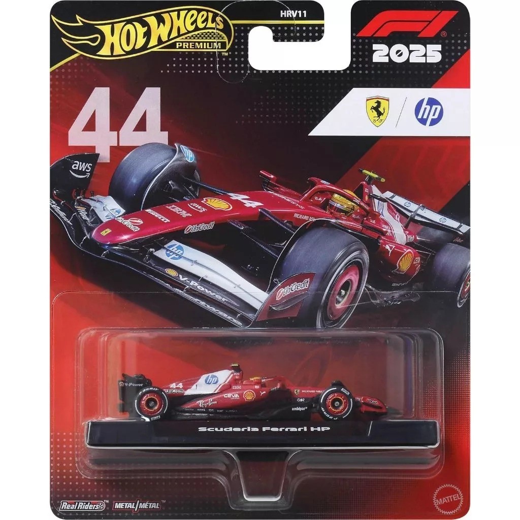 Hot Wheels Premium 1:64 Ferrari F1 Lewis Hamilton 44 Car HRV11 Mattel In Hand