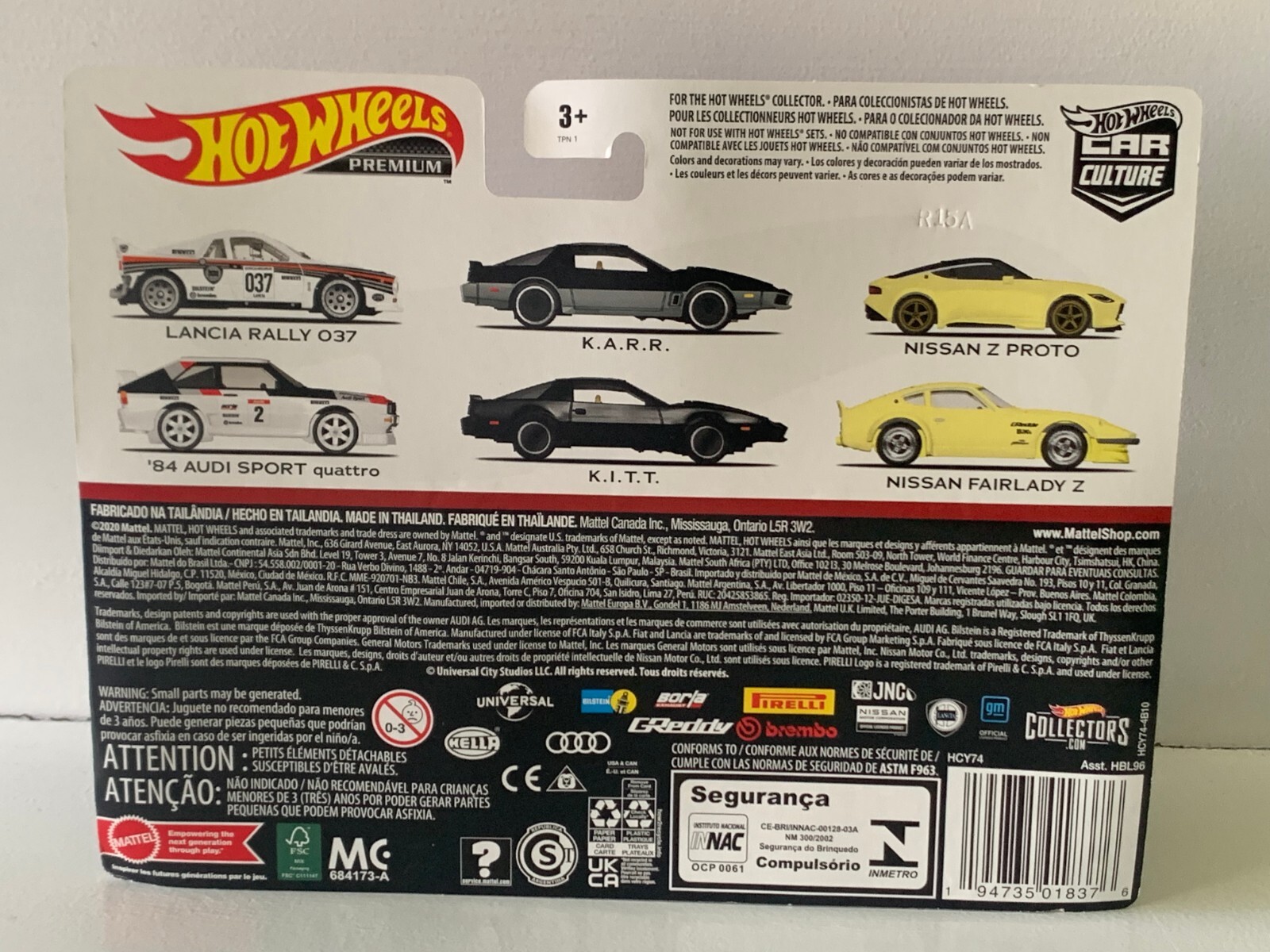 HOT WHEELS TWIN PACK 2 CAR SET KNIGHT RIDER K.I.T.T. K.A.R.R. 1:64 3+