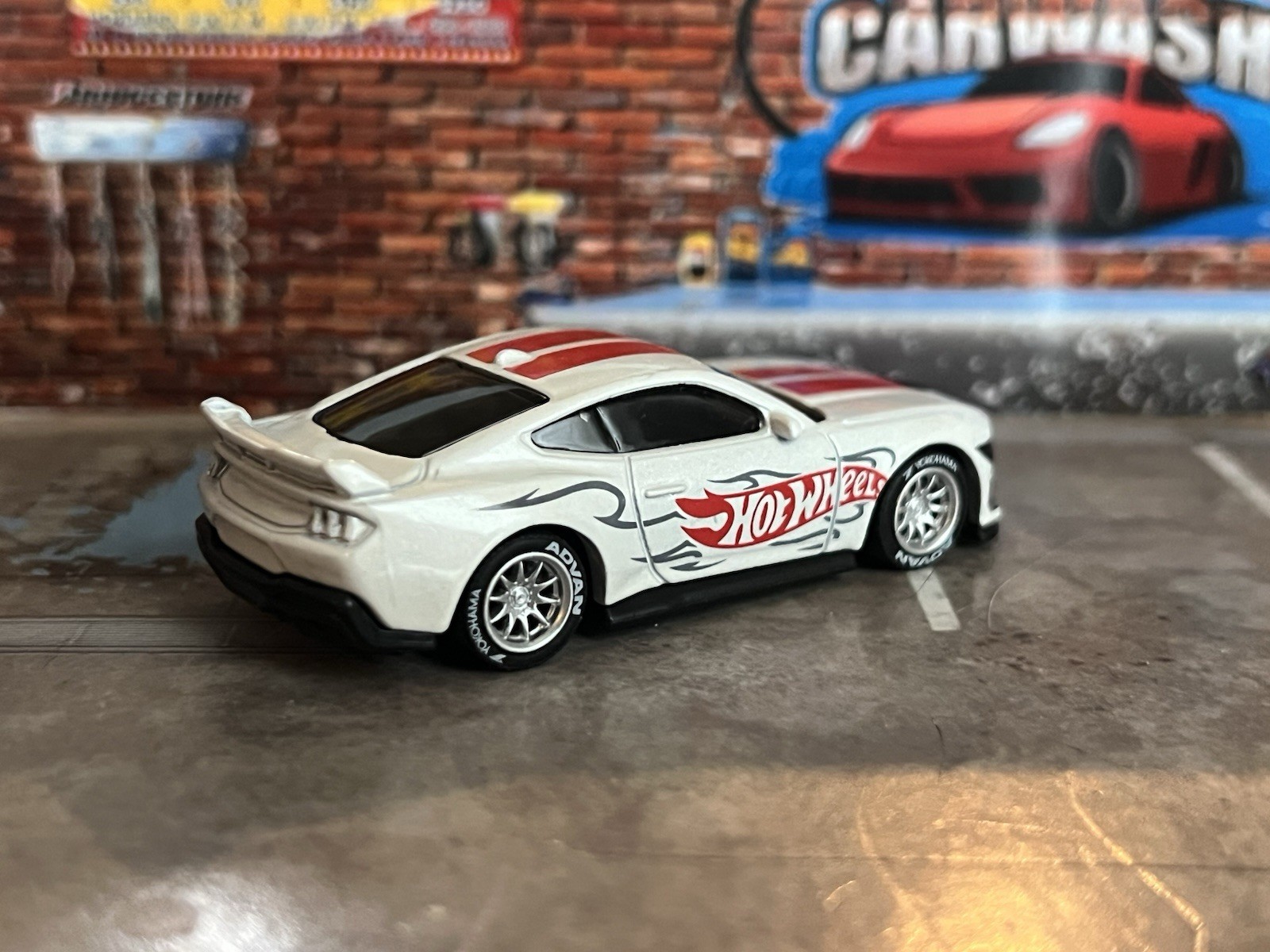 Hot Wheels White Ford Mustang Dark Horse – CUSTOM WHEEL SWAP Real Riders