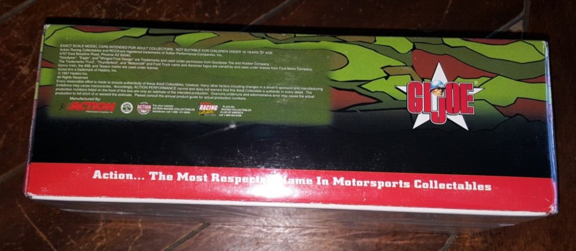 G.I. Joe #27 KENNY IRWIN 1:24 Scale Stock Car Limited Edition Adult Collectable!