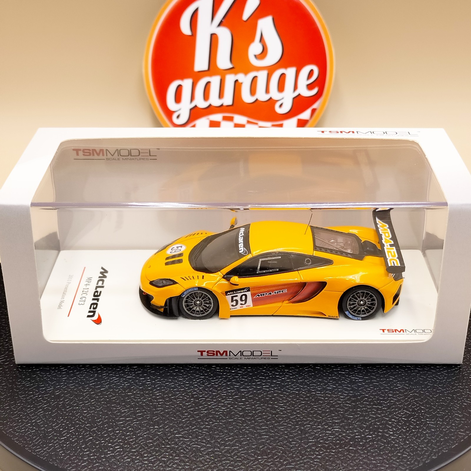 TSM 1/43 McLaren MP4-12C GT3 #59 2011 Presentation Model orange yellow TSM114358