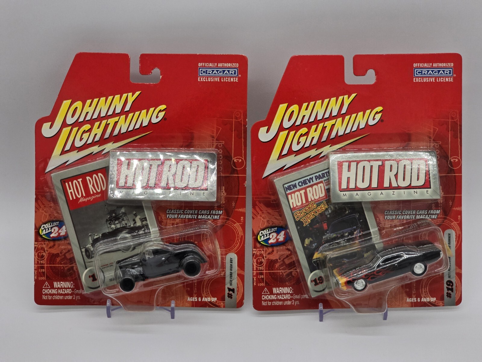 Johnny Lightning – Hot Rod Series – 2 Car Lot – Ford High Boy & Plymouth