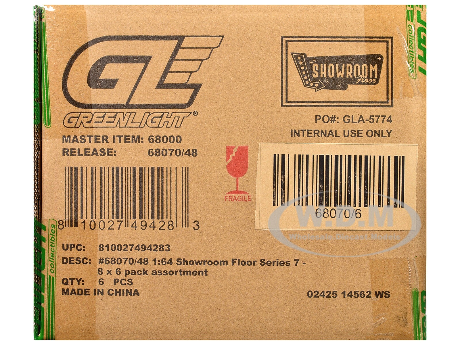 SHOWROOM FLOOR SERIES 7 SET OF 6 CARS 1/64 DIECAST MODELS BY GREENLIGHT 68070