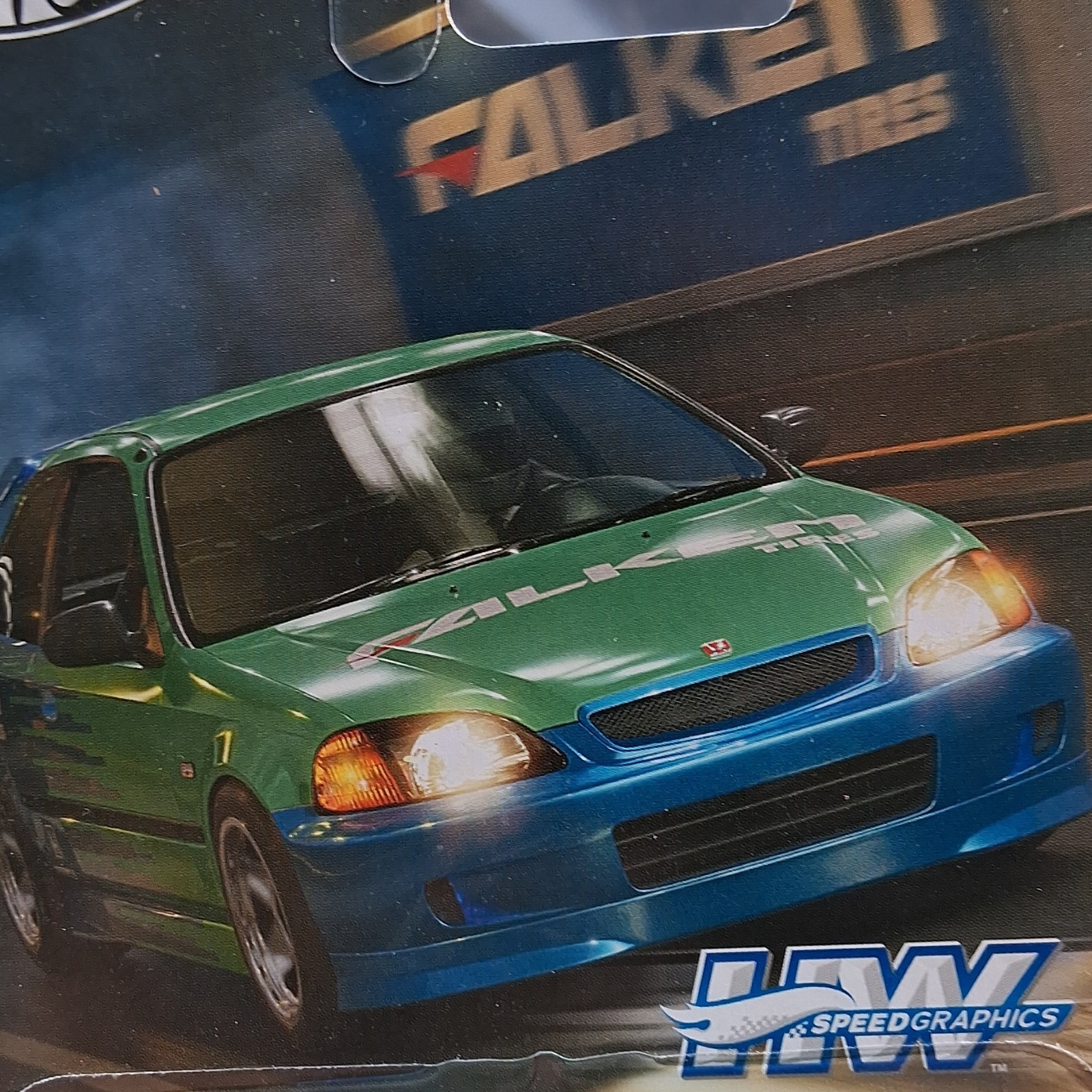 Hot Wheels Honda Civic Type R EK9 1999 1:64 Green Blue Diecast Car Boys Girls