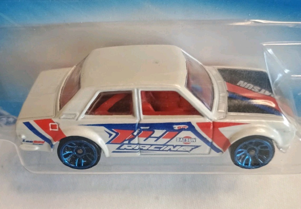 2010 Hot Wheels Datsun Bluebird 510 White W/Crease On Card