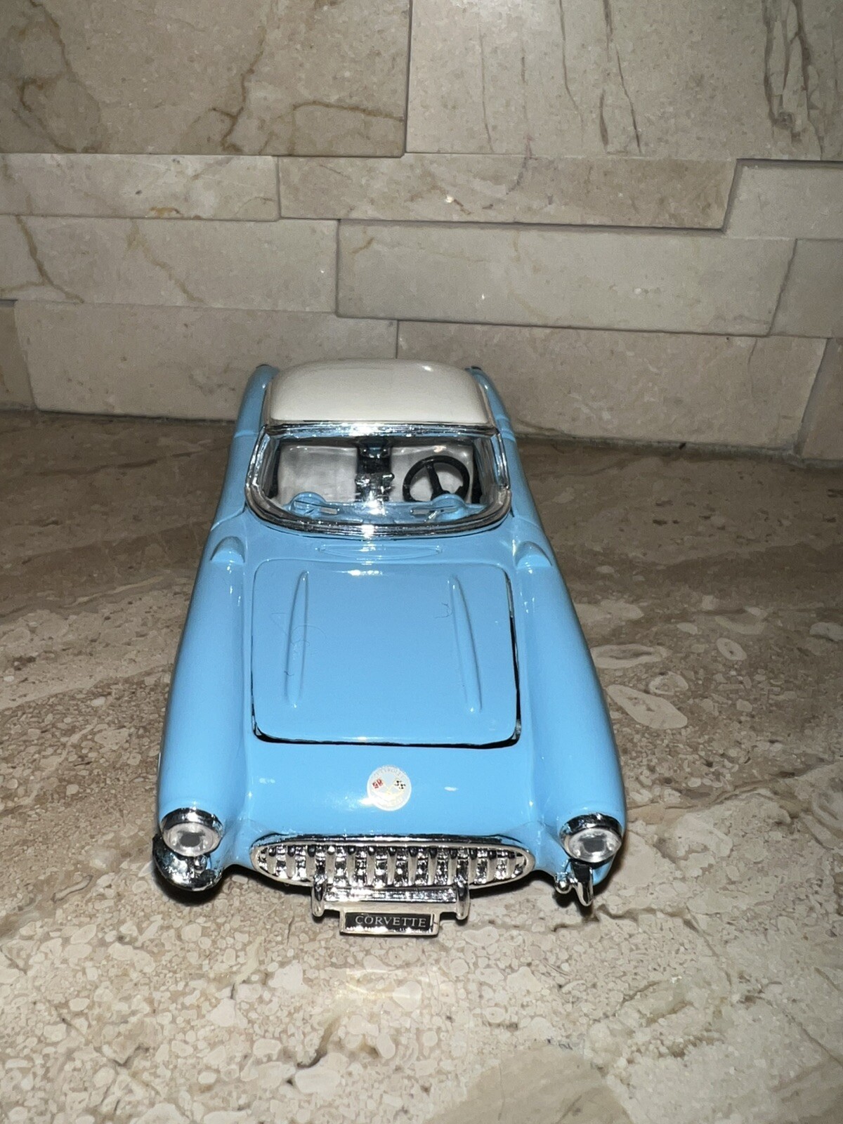 1957 Chevy Corvette Light Blue/White 5.5″