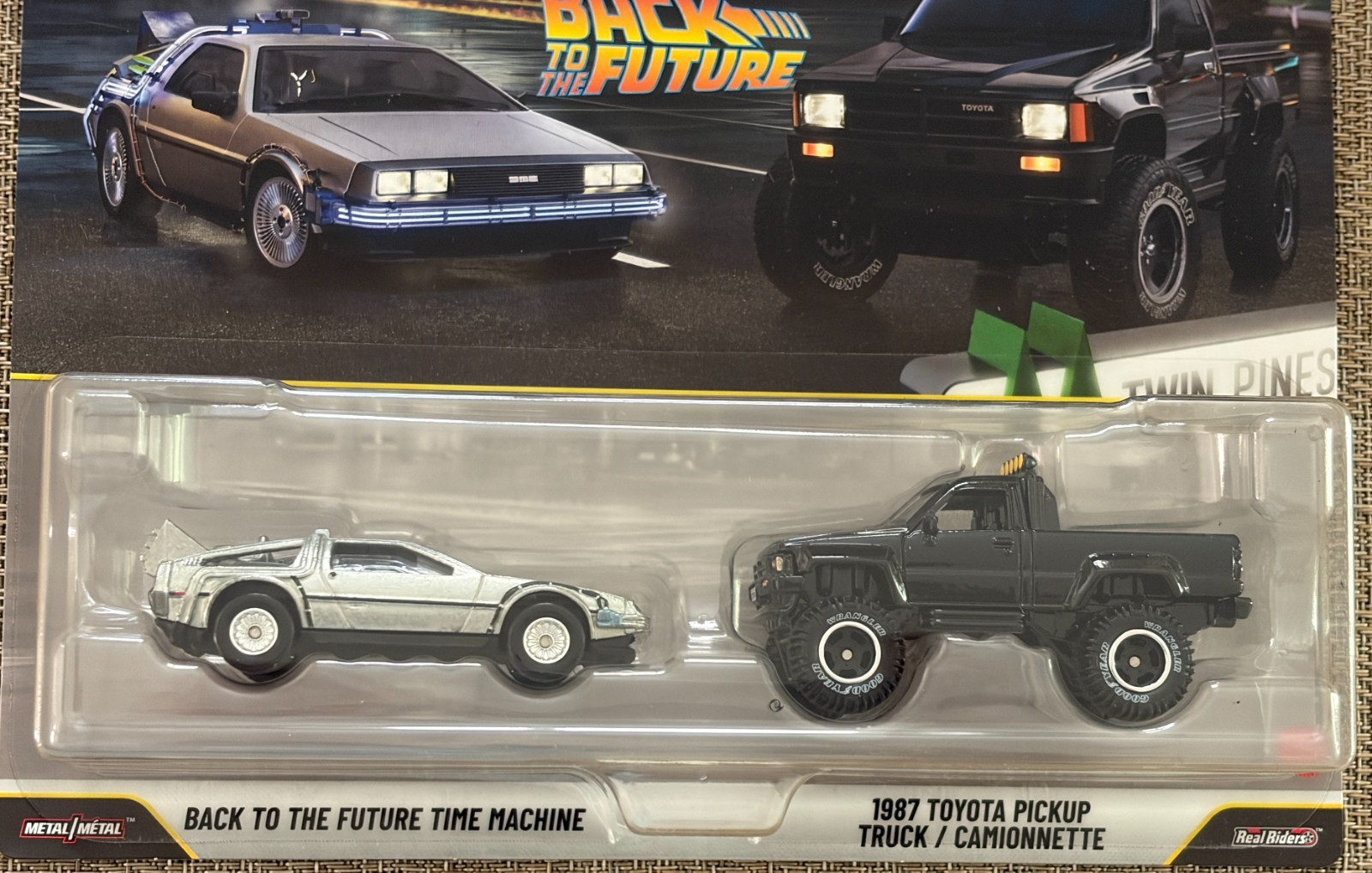 2026 Hot Wheels Premium 2 Pack, Back to the Future Time Machine & Toyota Pickup