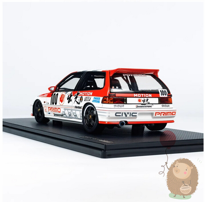 IG 1/18 Honda CIVIC EF9 SiR Resin Model Car Diecast Hobby Gifts Collection White