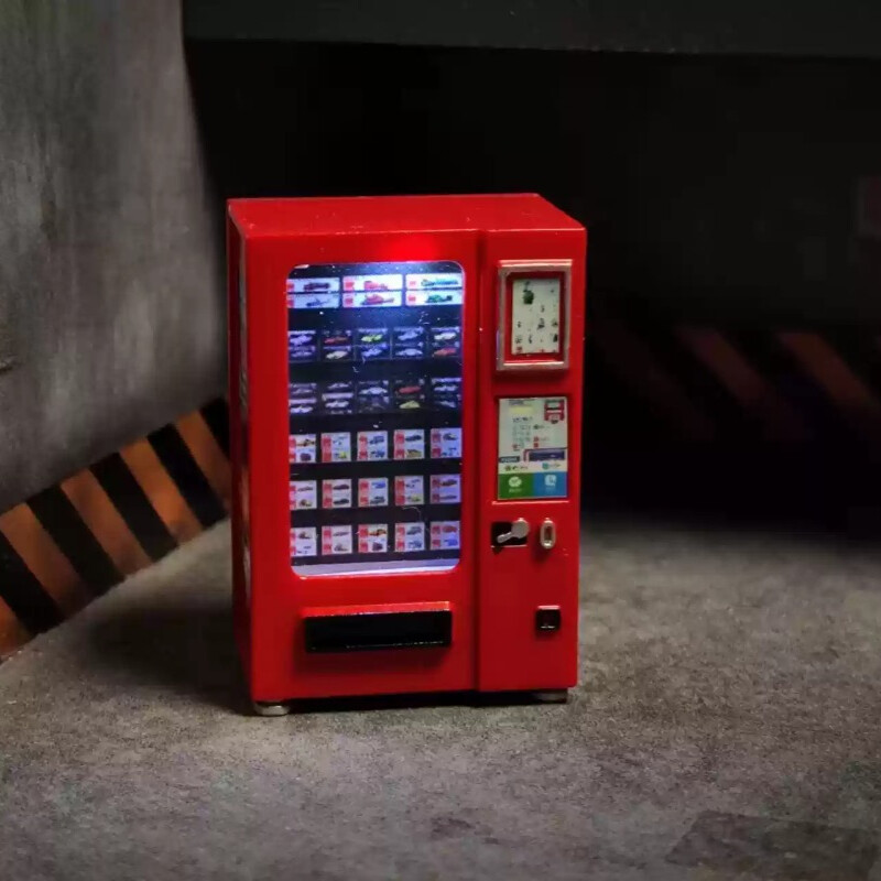 1/64 Diorama Vending Machine Model W/Light City Street Scene Display Accessory