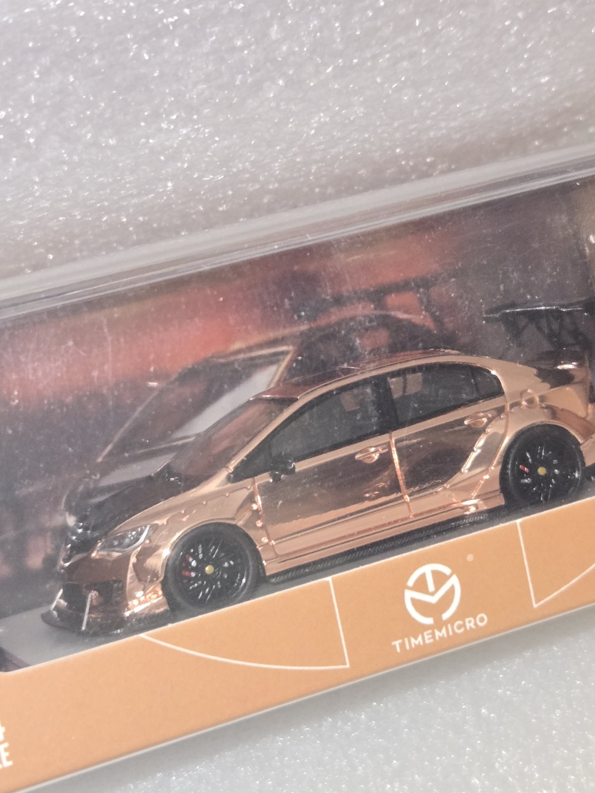 Time Micro 1:64 Honda Civic Type R Bronze Chrome Rare Diecast