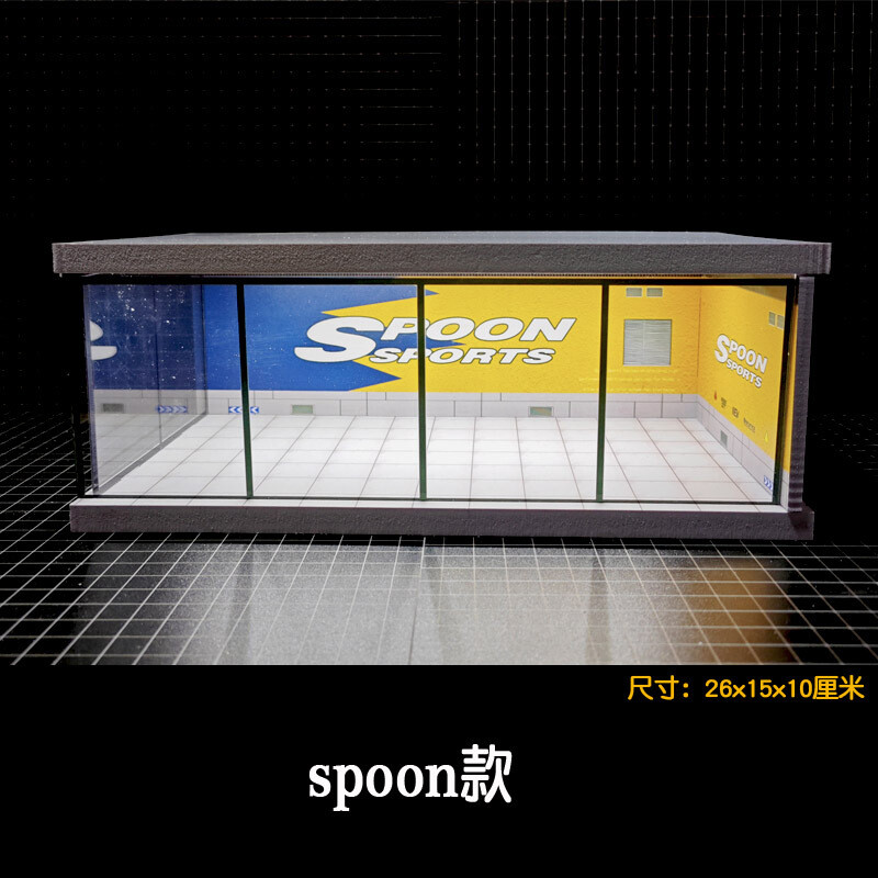 Diorama 1/64 Car Garage Model City LED Lighting Car Showroom Display Model Gifts
