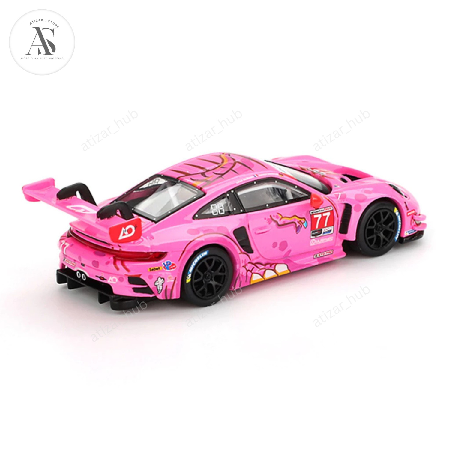 MINI GT 1052 Porsche 911 GT3 R #77 2024 IMSA Road America AO Racing Blister Pack